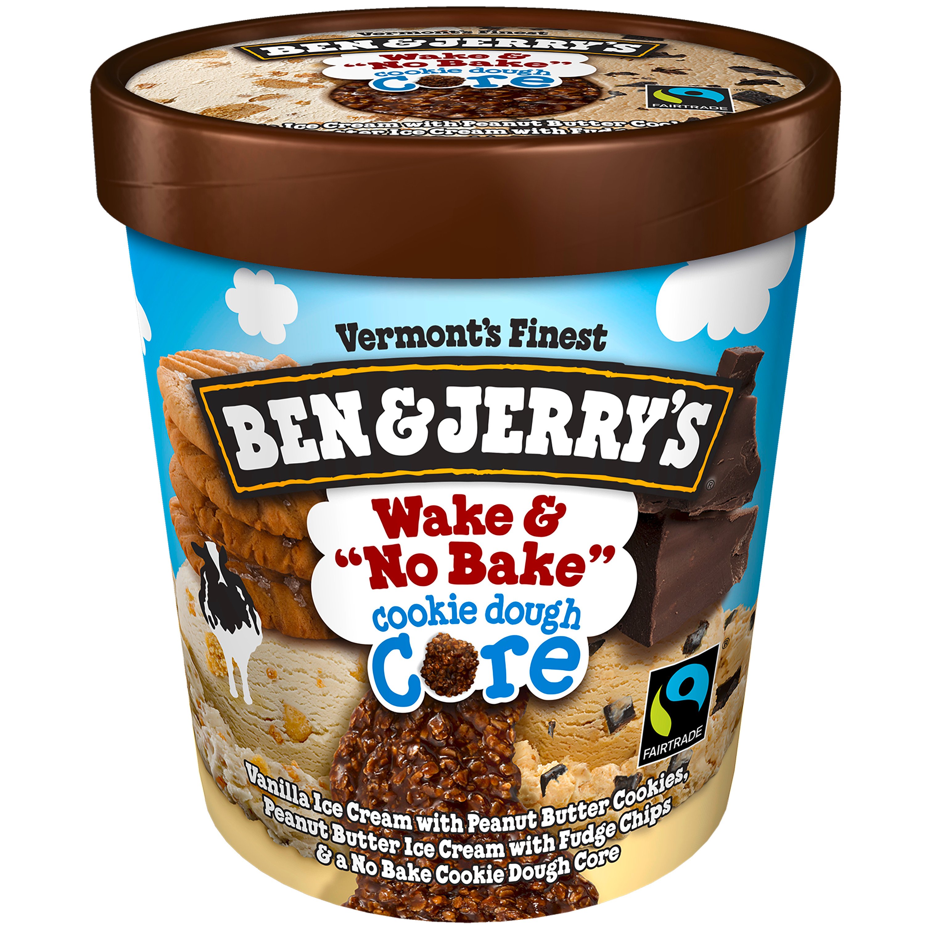 Ben & Jerry's Wake & "No Bake" Cookie Dough Core Ice Cream Shop Ice