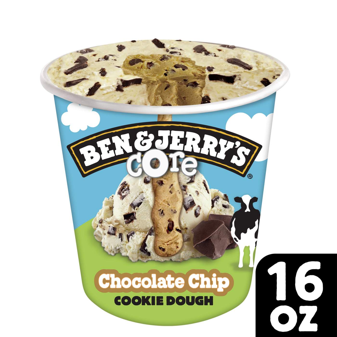 Ben & Jerry's Chocolate Chip Cookie Dough Core Ice Cream; image 3 of 6