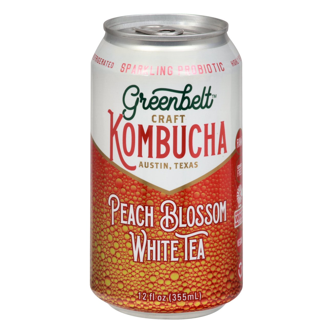 Greenbelt Peach Blossom White Tea Craft Kombucha Shop Tea at HEB
