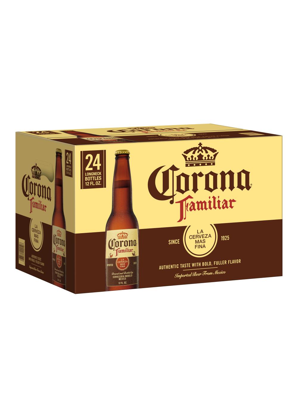 Corona Familiar Mexican Lager Beer Bottles 24 pk; image 1 of 6