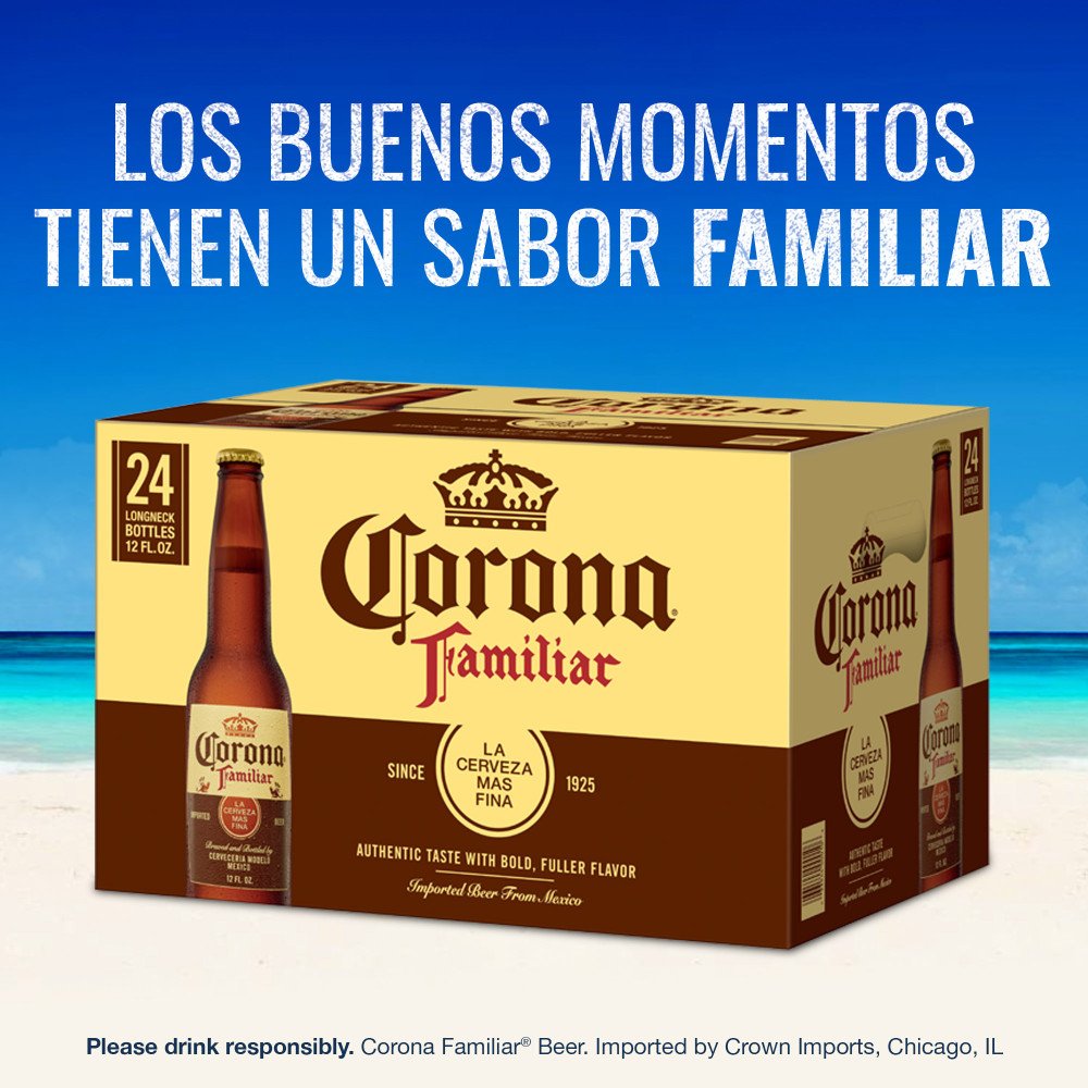 Corona Familiar Mexican Lager Beer Bottles 24 Pk - Shop Beer At H-E-B