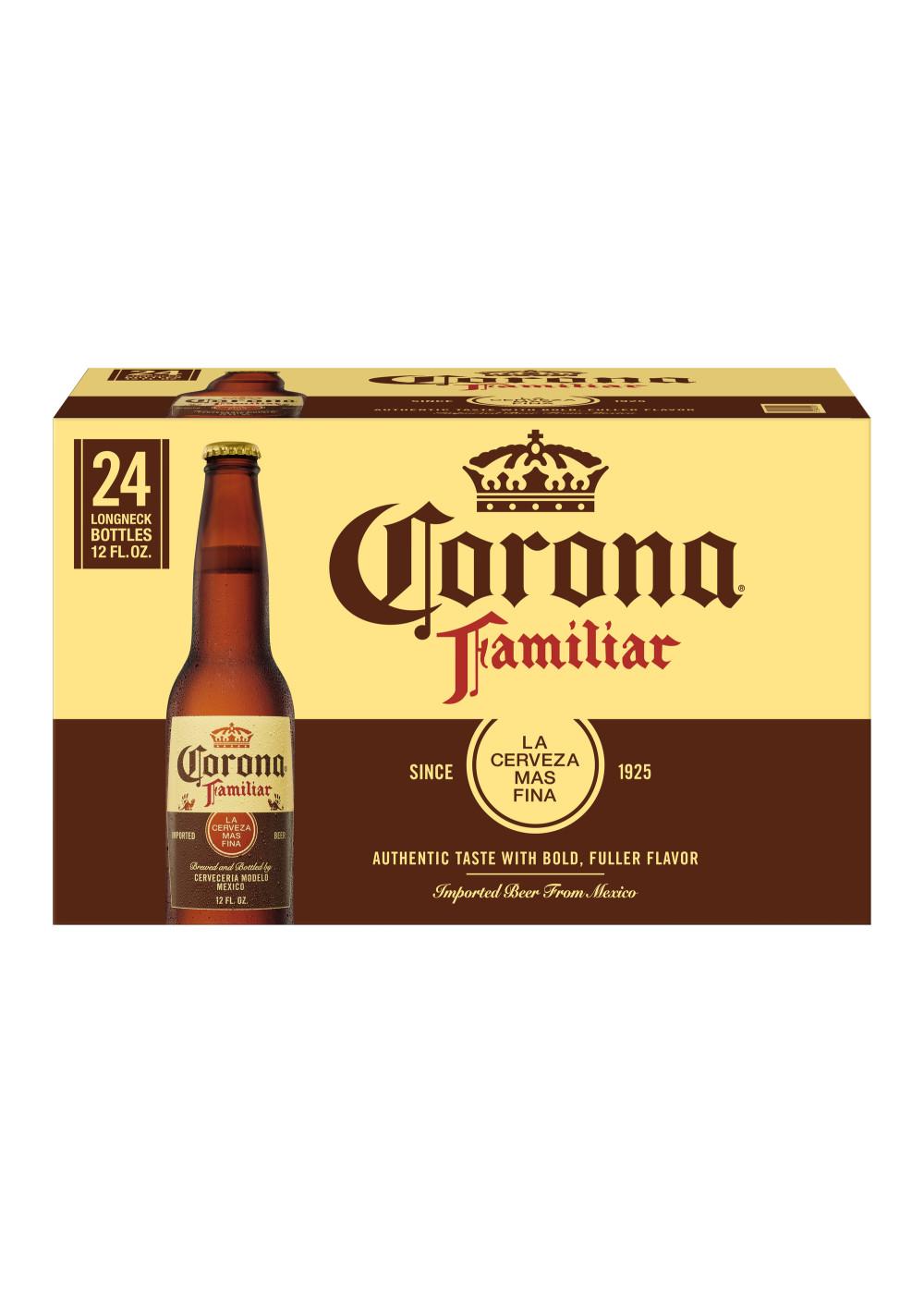 Corona Familiar Mexican Lager Beer Bottles 24 pk; image 6 of 6