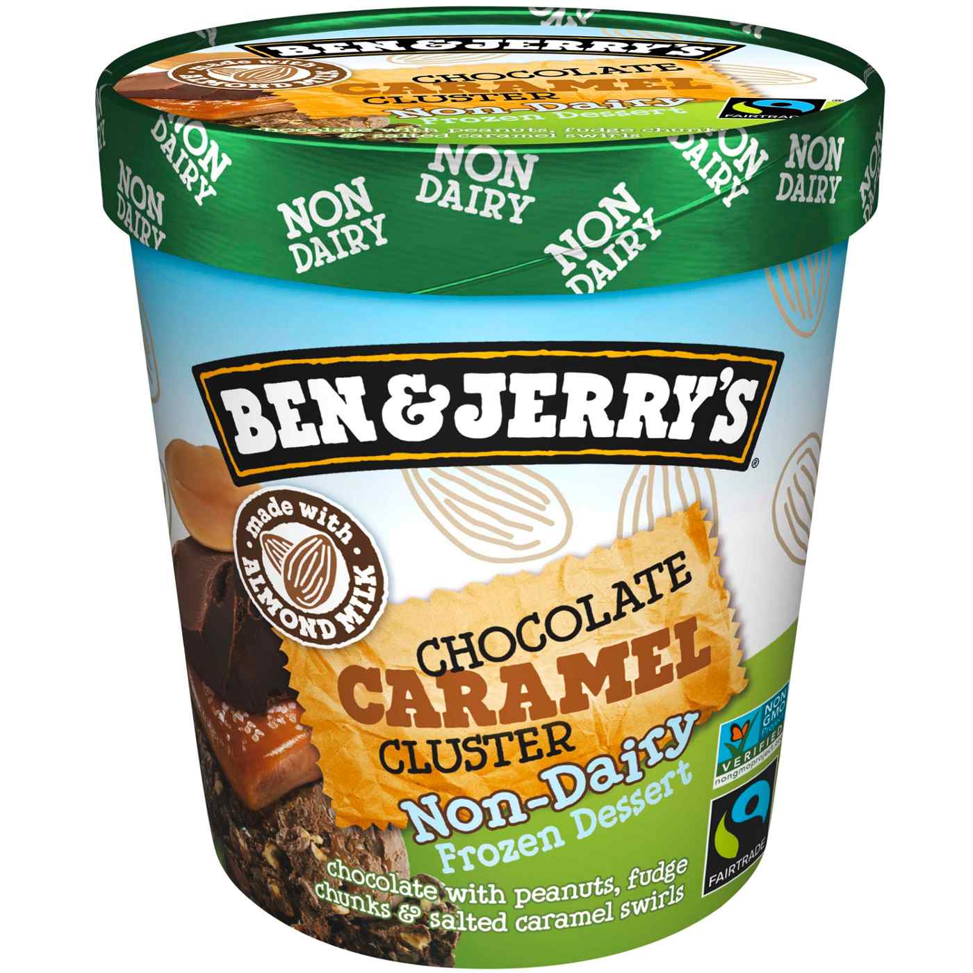 Ben & Jerry's Chocolate Caramel Cluster Frozen Dessert Non-Dairy - Shop ...