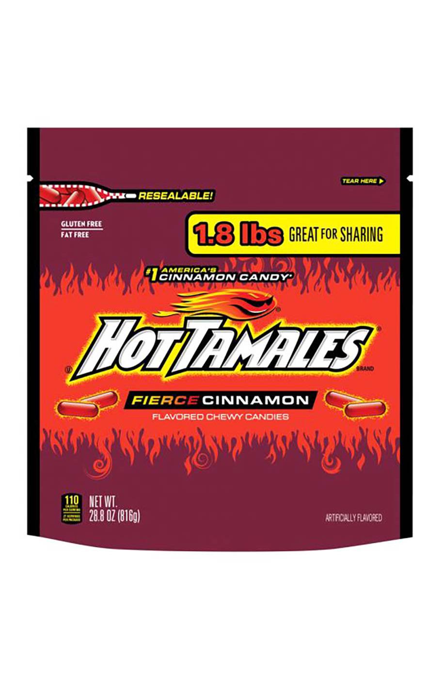 Hot Tamales Fierce Cinnamon Chewy Candy; image 1 of 2