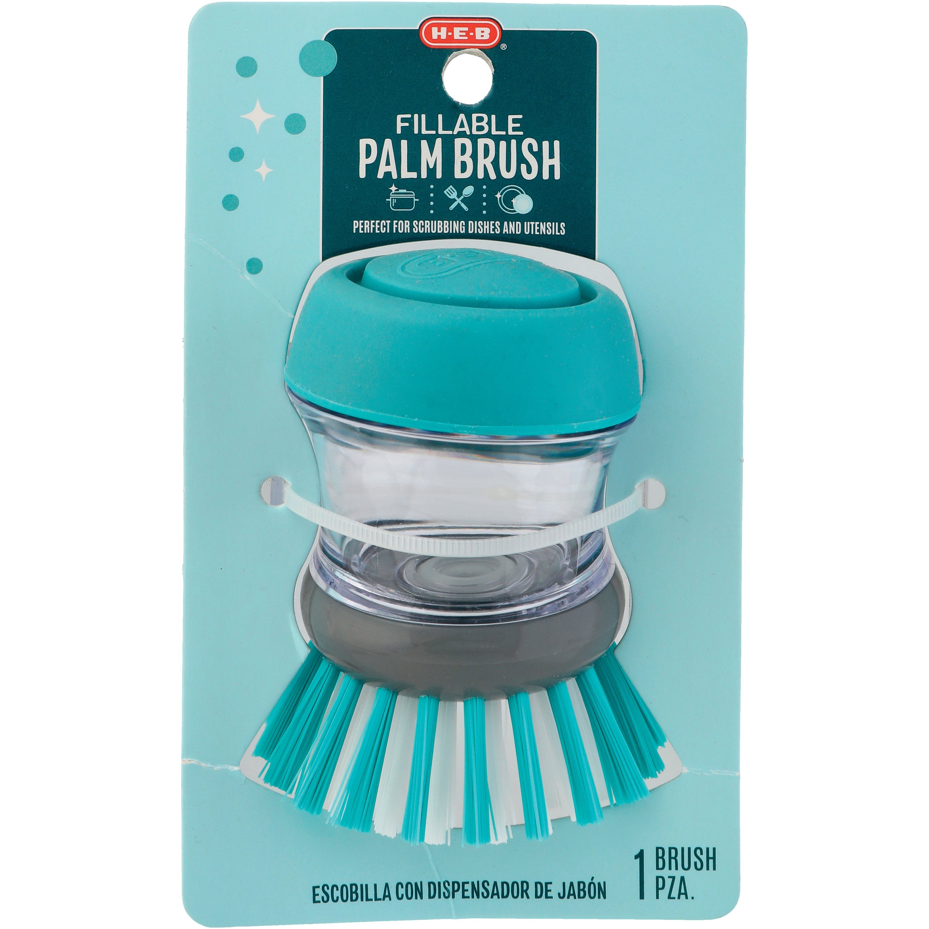 HEB Fillable Palm Brush Shop Brushes at HEB