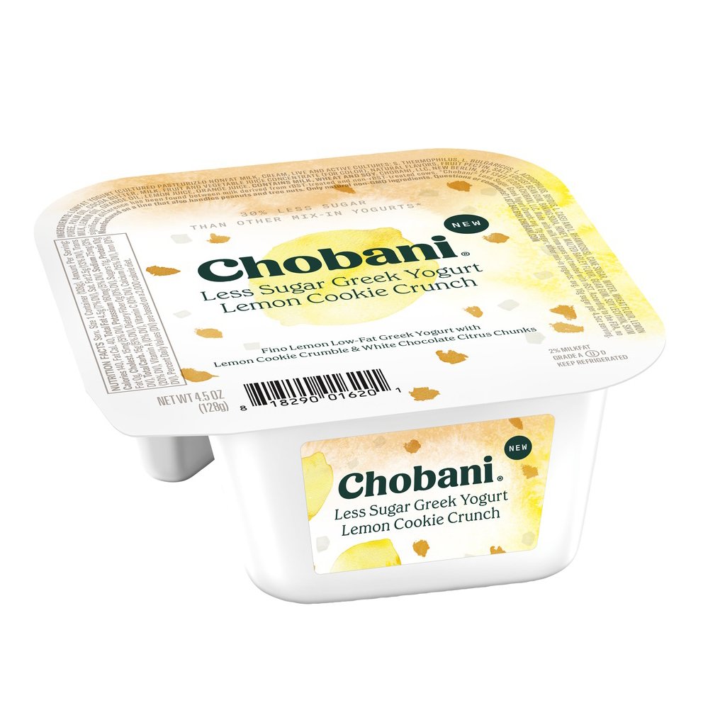 Chobani Lemon Cookie Crunch Less Sugar Greek Yogurt Shop Yogurt at HEB