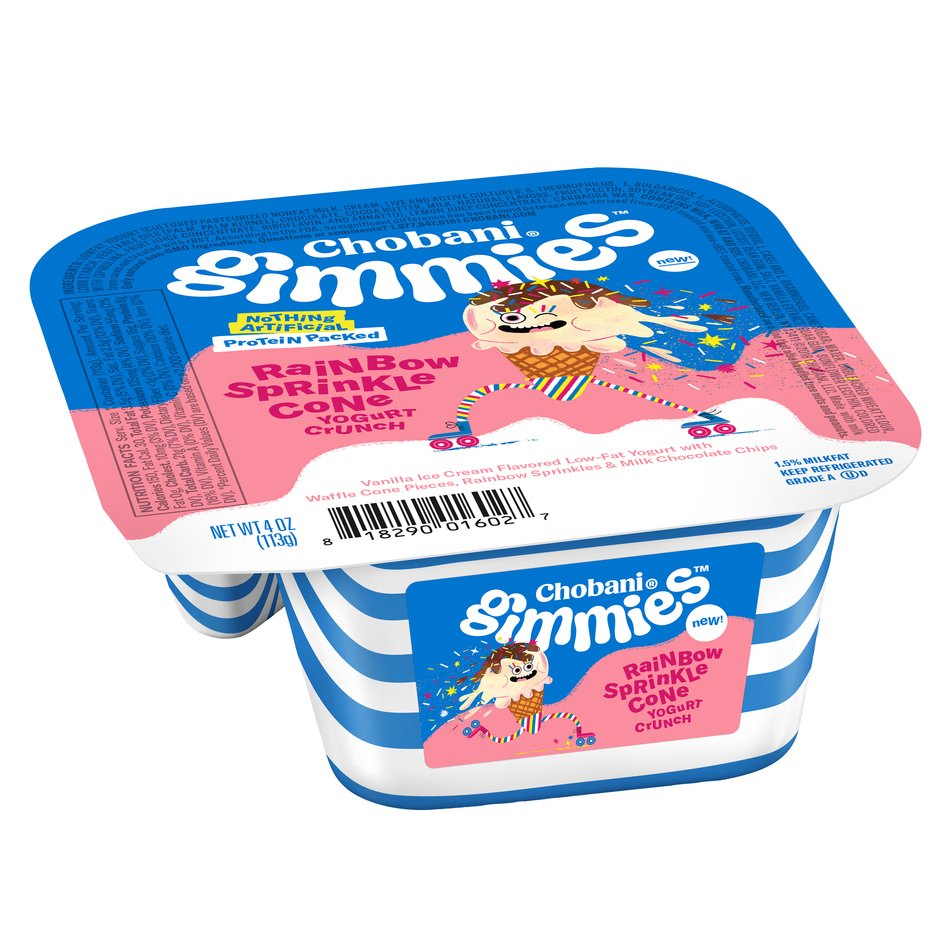 Chobani Gimmies LowFat Rainbow Sprinkles Cone Yogurt Crunch Shop