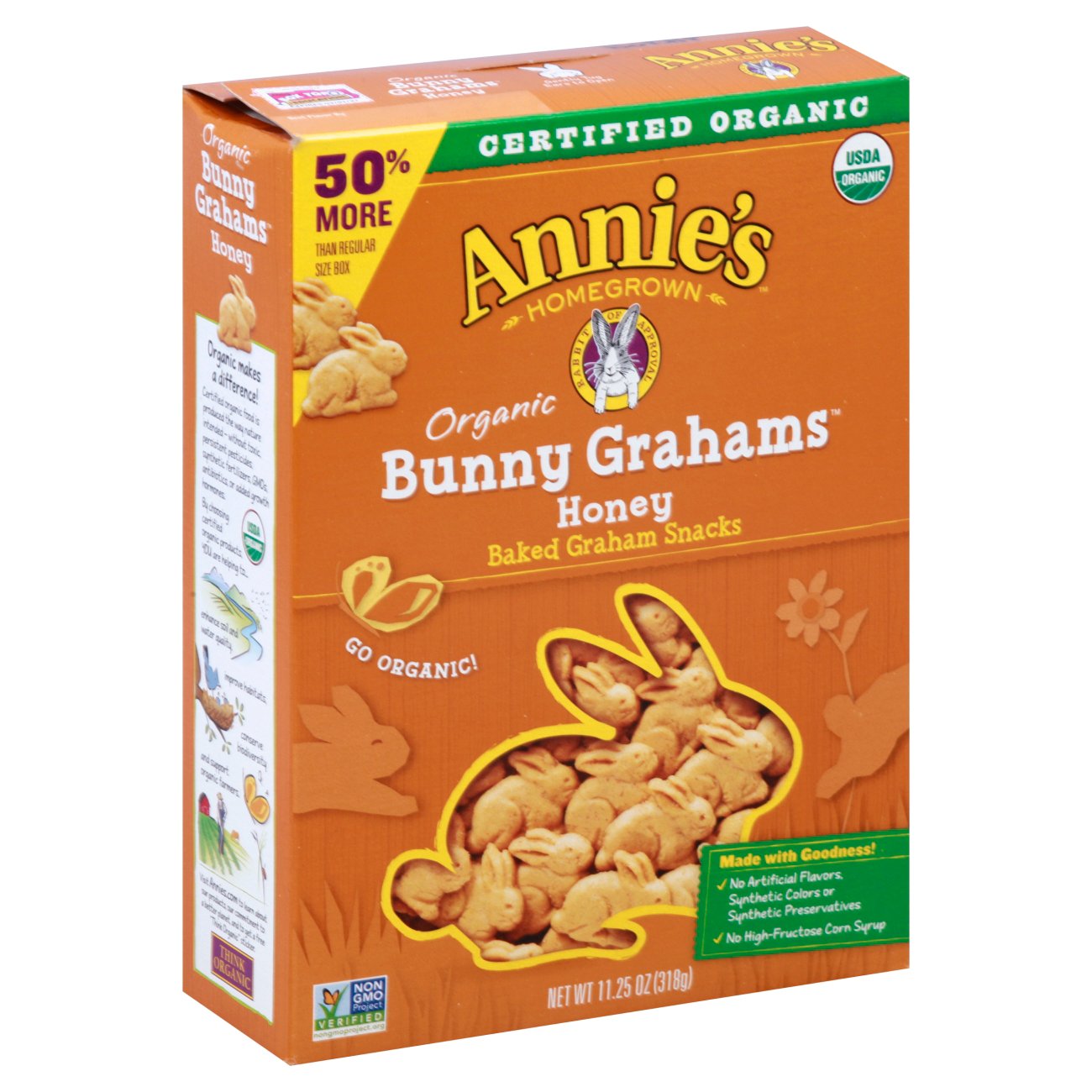 Annie's Homegrown Organic Honey Bunny Grahams Shop Snacks & Candy at