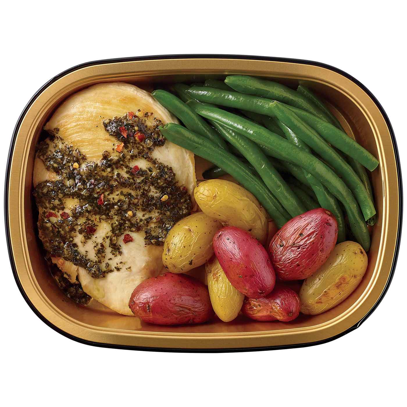 Meal Simple by H-E-B Basil Pesto Chicken Breast, Potatoes & Green Beans; image 2 of 3