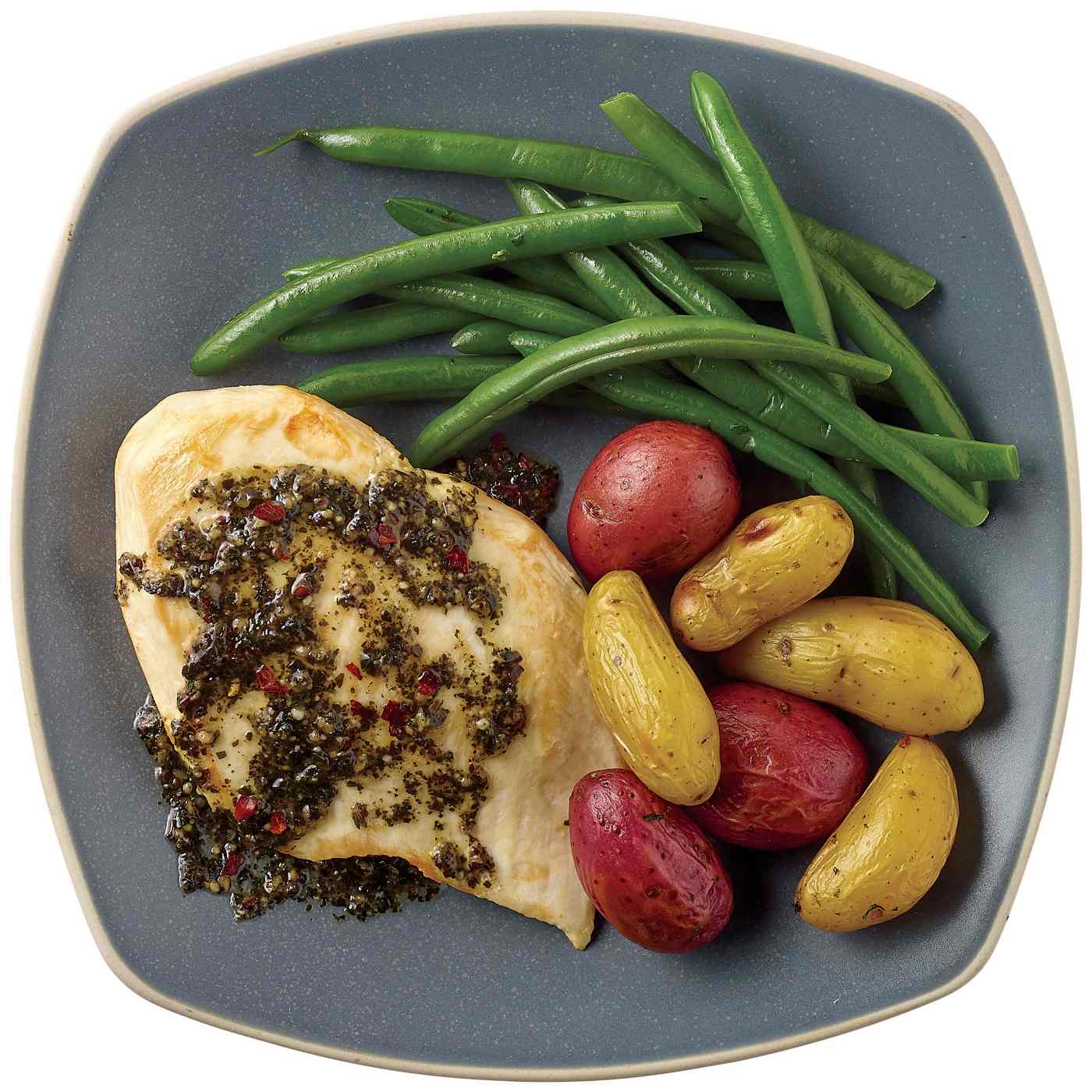 Meal Simple by H-E-B Basil Pesto Chicken Breast, Potatoes & Green Beans; image 3 of 3