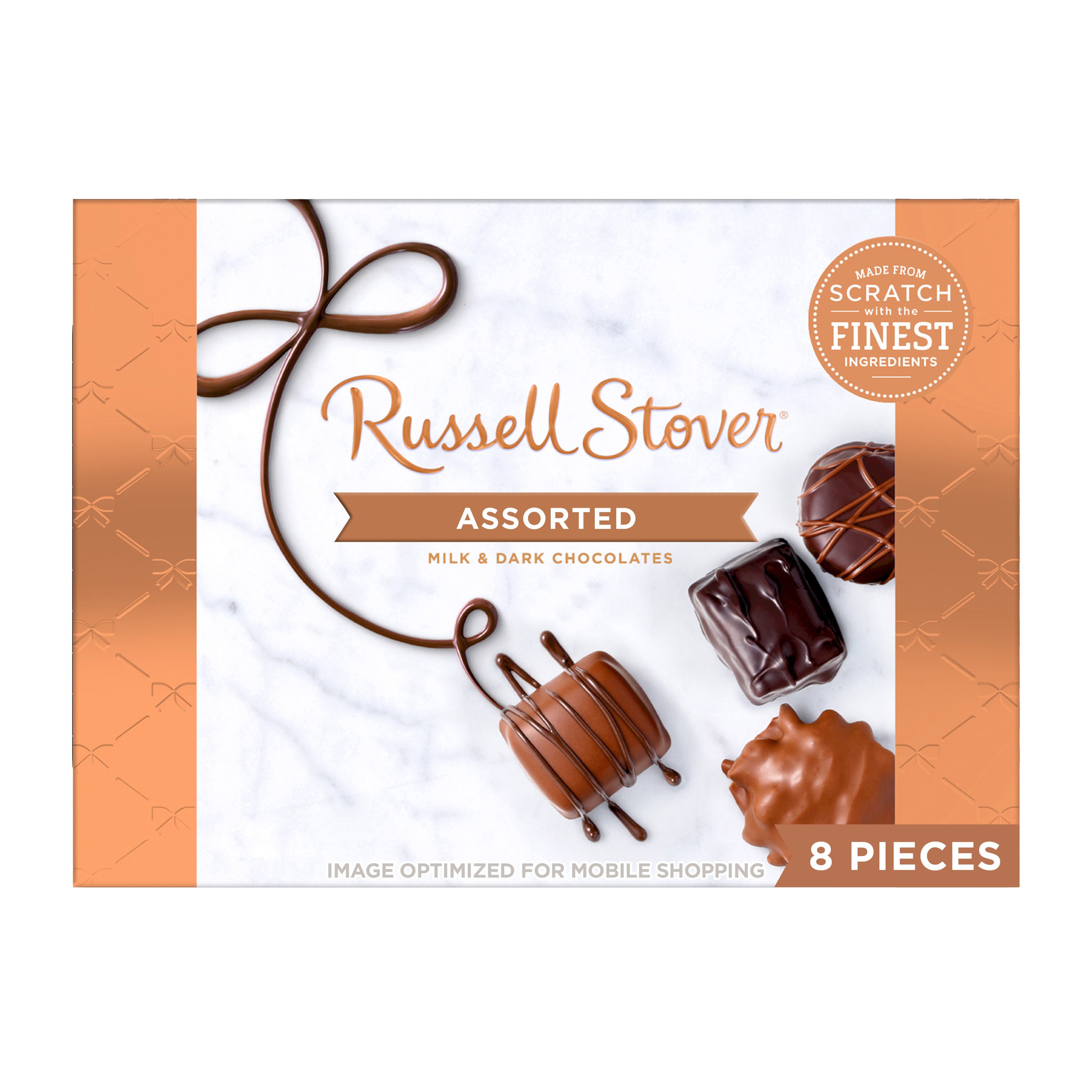 Russell Stover Assorted Chocolates Copper Foil Gift Box Shop Candy at
