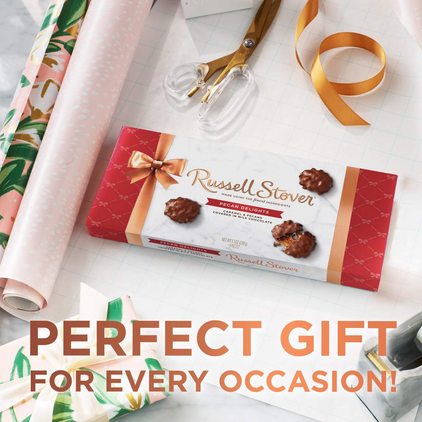 Russell Stover Pecan Delights Copper Foil Gift Box; image 6 of 9