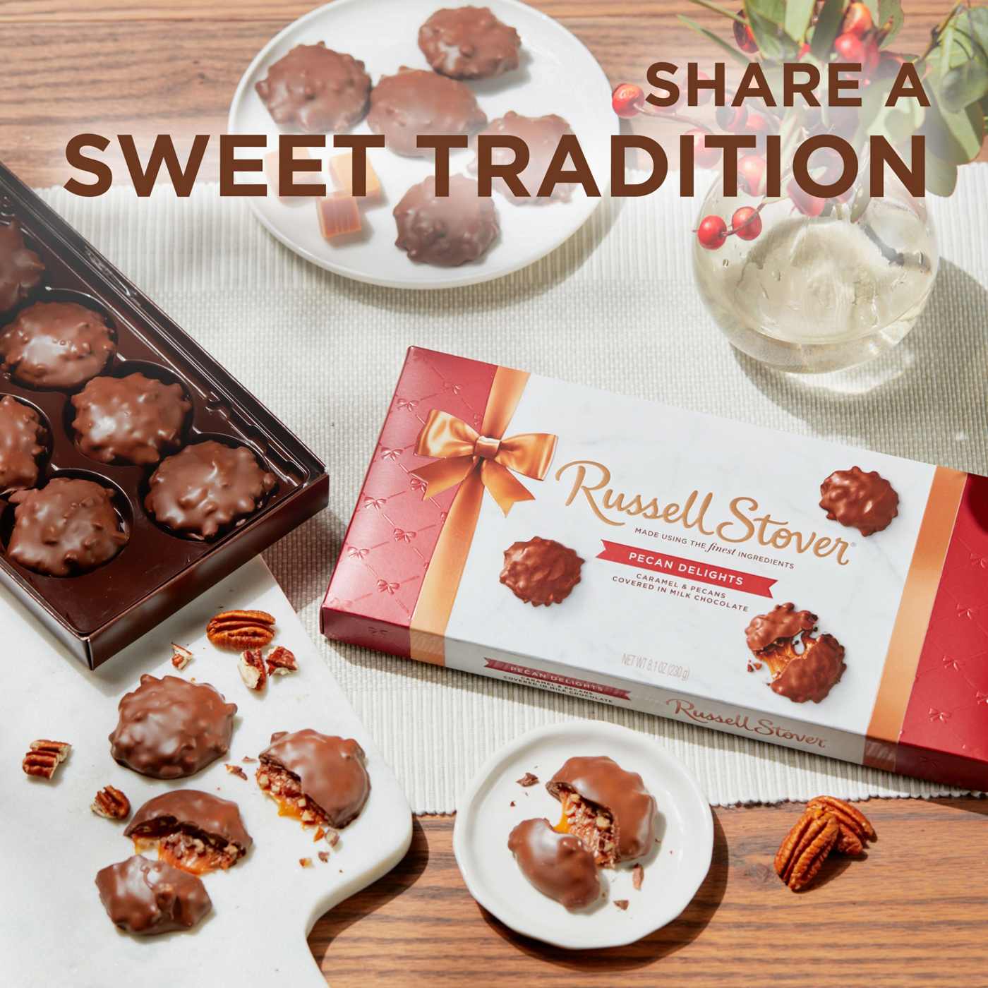 Russell Stover Pecan Delights Copper Foil Gift Box; image 7 of 9