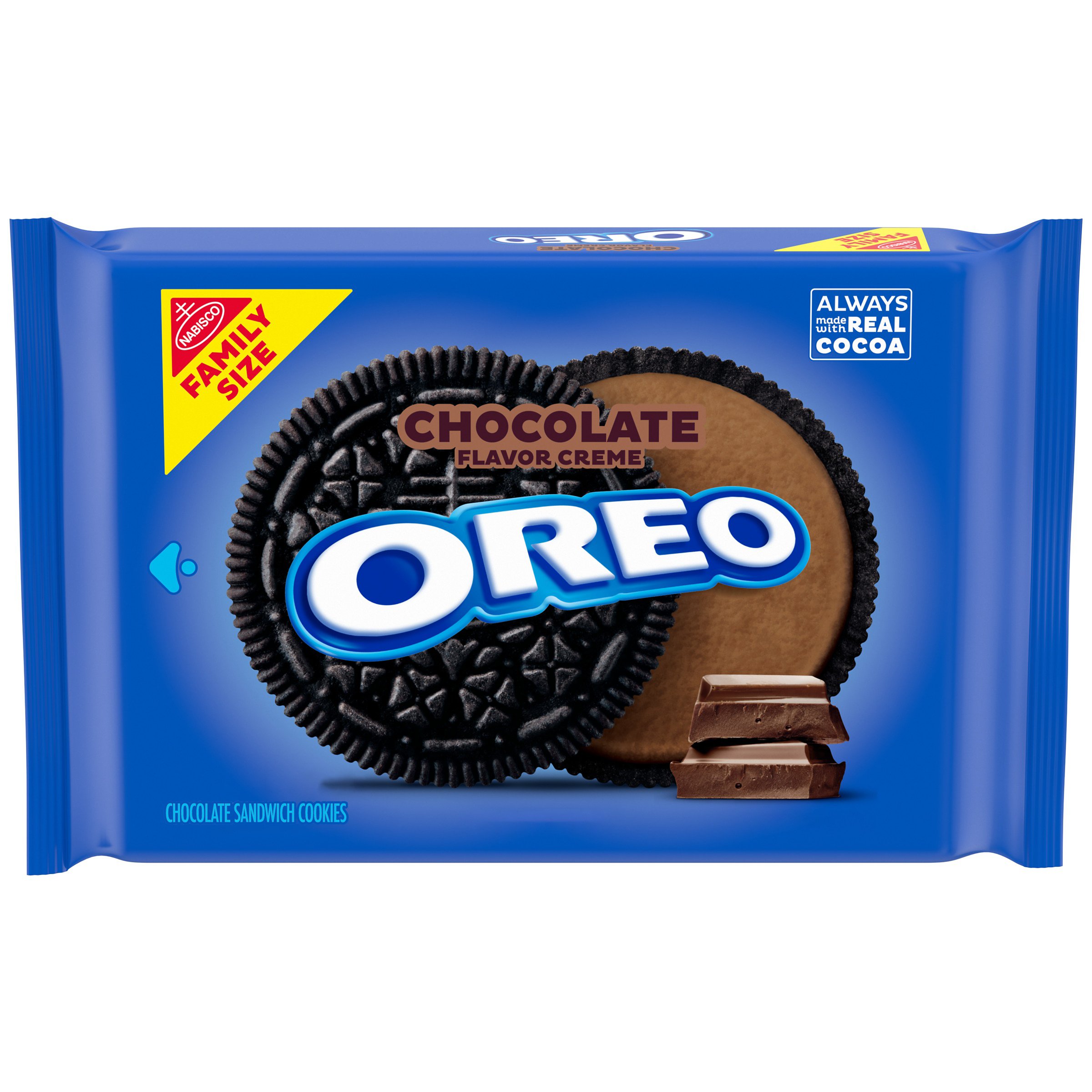 Nabisco Oreo Chocolate Creme Chocolate Sandwich Cookies Family Size ...