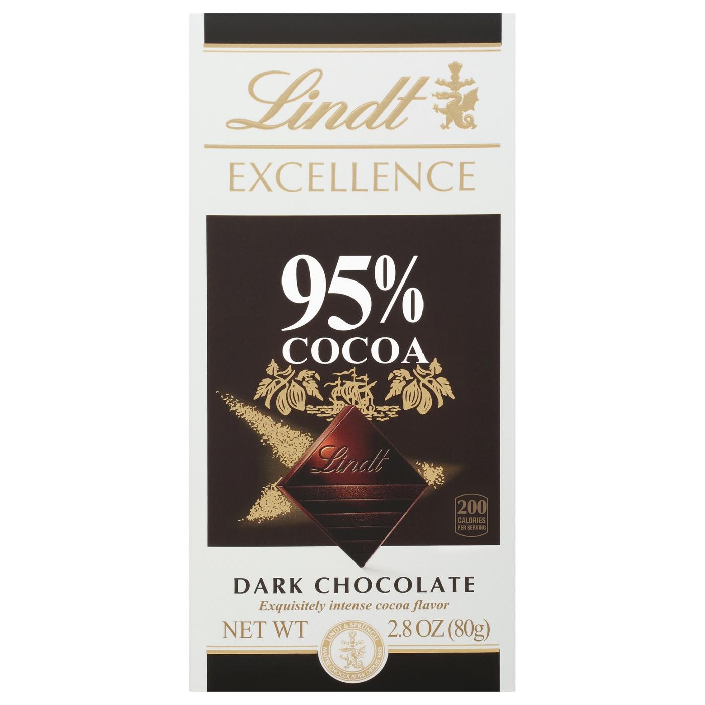 Lindt Excellence 95% Cocoa Darks Chocolate Bar; image 1 of 2