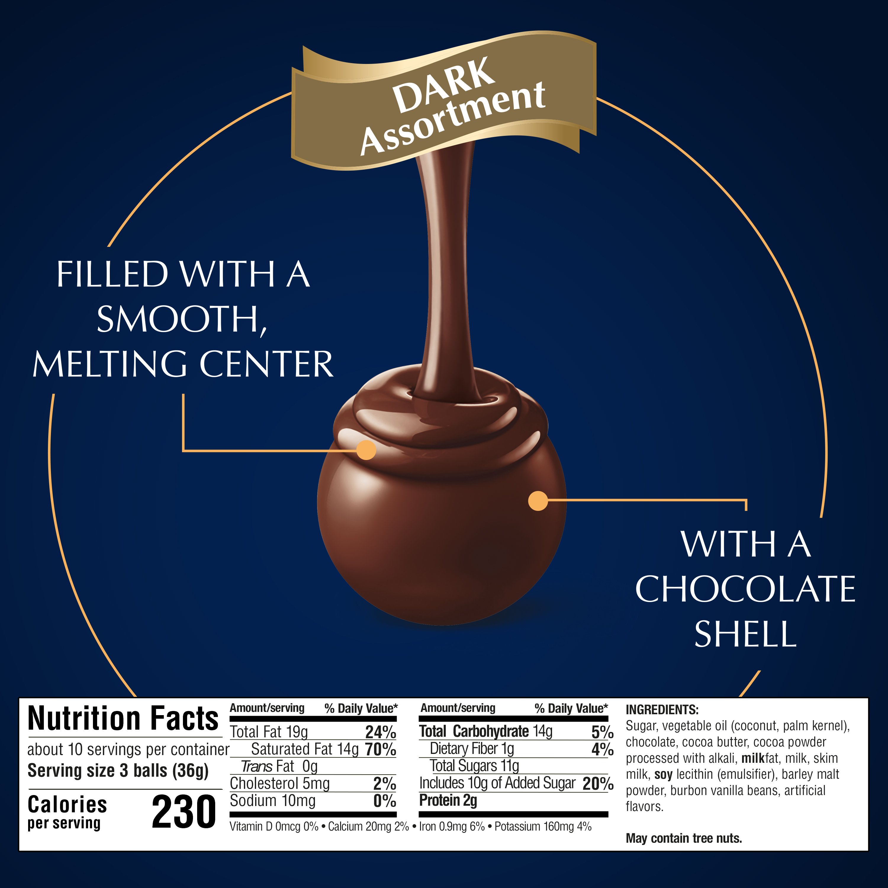Lindt Lindor Assorted Dark Chocolate Truffles - Shop Candy at H-E-B