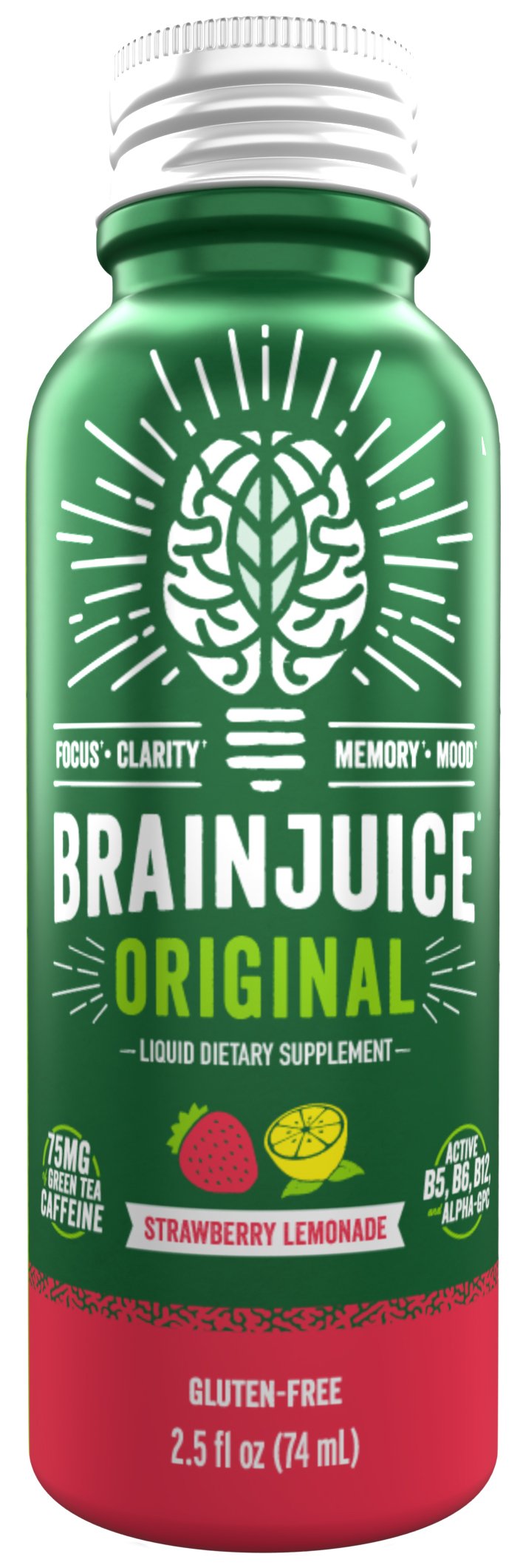 BrainJuice Strawberry Lemonade Brain Boost Shot Shop Diet & Fitness