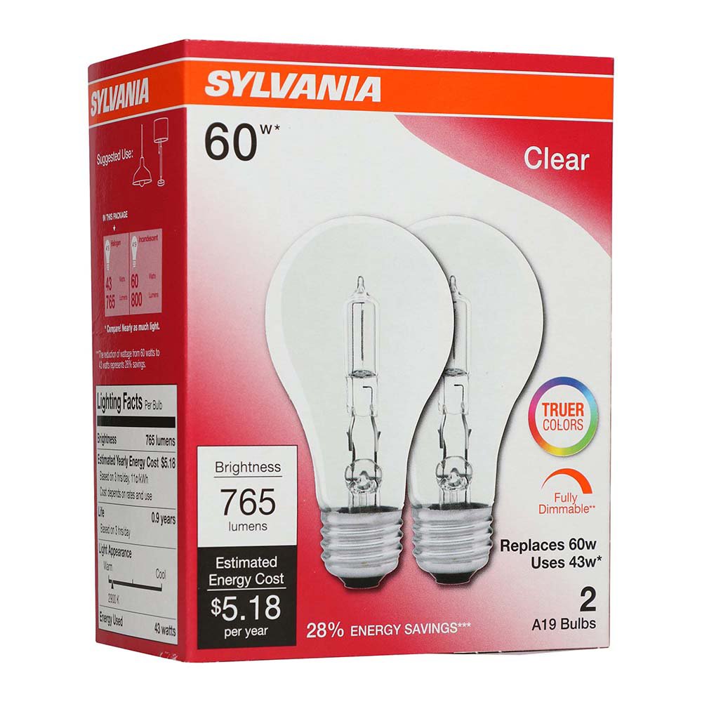 romantisk Bemyndigelse Tilstand Sylvania 60 Watt A19 Clear Halogen Light Bulbs - Shop Home Improvement at  H-E-B