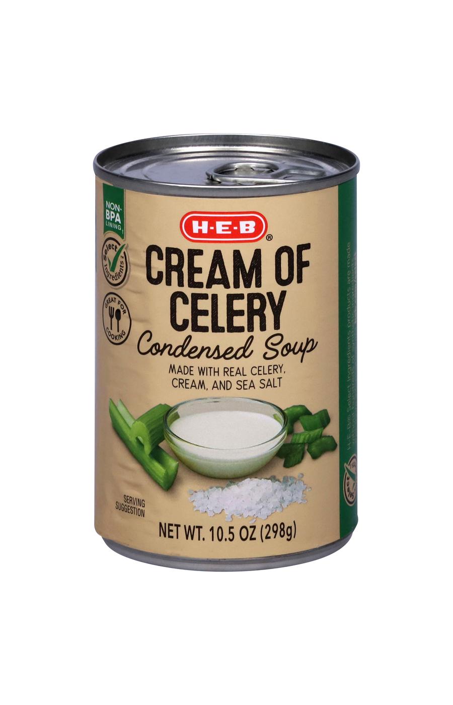 H-E-B Cream of Celery Condensed Soup; image 1 of 9