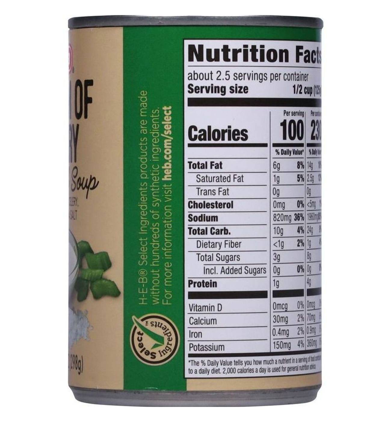 H-E-B Cream of Celery Condensed Soup; image 4 of 9