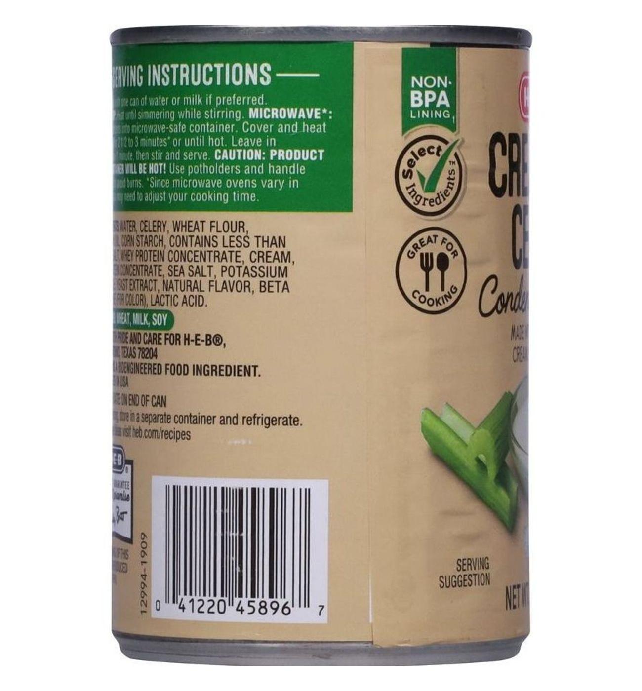H-E-B Cream of Celery Condensed Soup; image 8 of 9