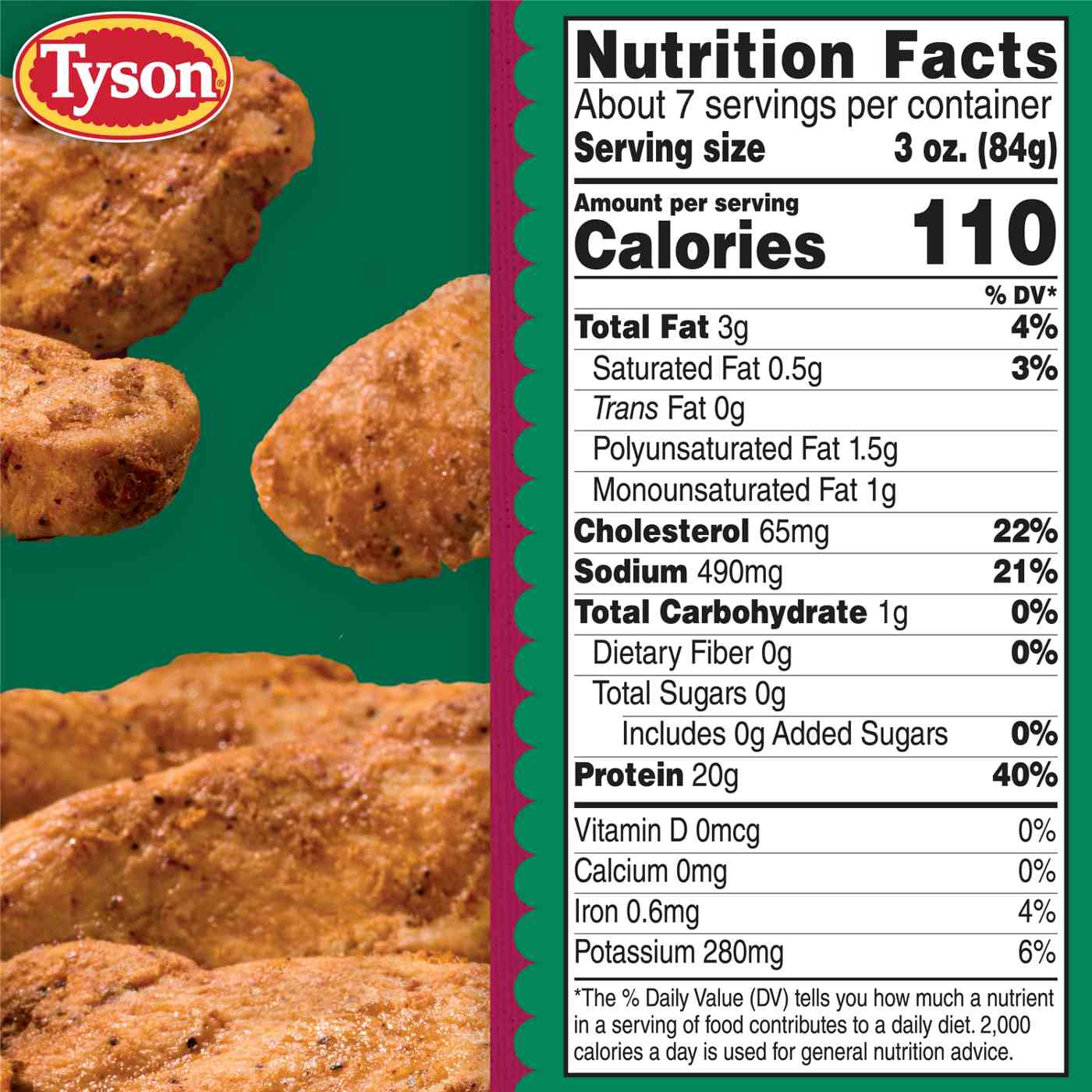 Tyson Frozen Blackened Flavored Chicken Tenders; image 3 of 7