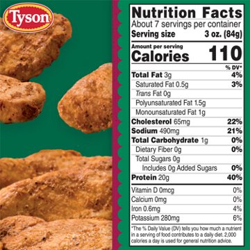 Tyson Frozen Blackened Flavored Chicken Tenders, 20 oz