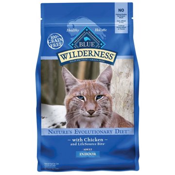 Blue Buffalo Blue Wilderness Chicken with LifeSource Bits Dry Indoor Cat Food, 4 lb