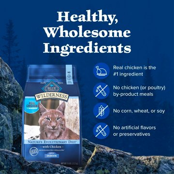 Blue Buffalo Wilderness GF Indoor Dry Cat Food - Chicken
