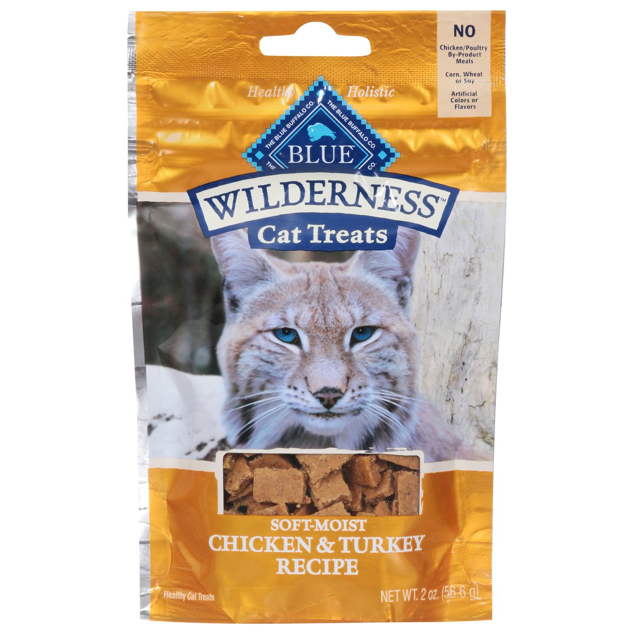 Blue Buffalo Wilderness Chicken & Turkey Recipe Soft-Moist Cat Treats ...