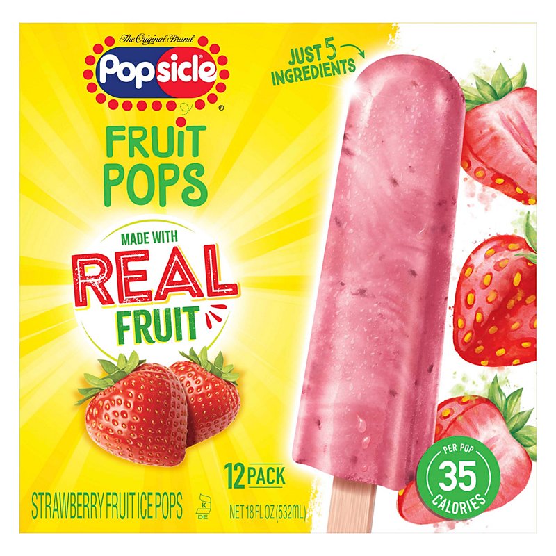 Popsicle Strawberry Frozen Snack Fruit Pops Shop Ice Cream And Treats At H E B