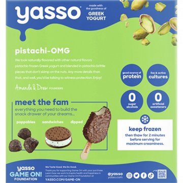 Yasso Pistachio Brittle Frozen Greek Yogurt Bars