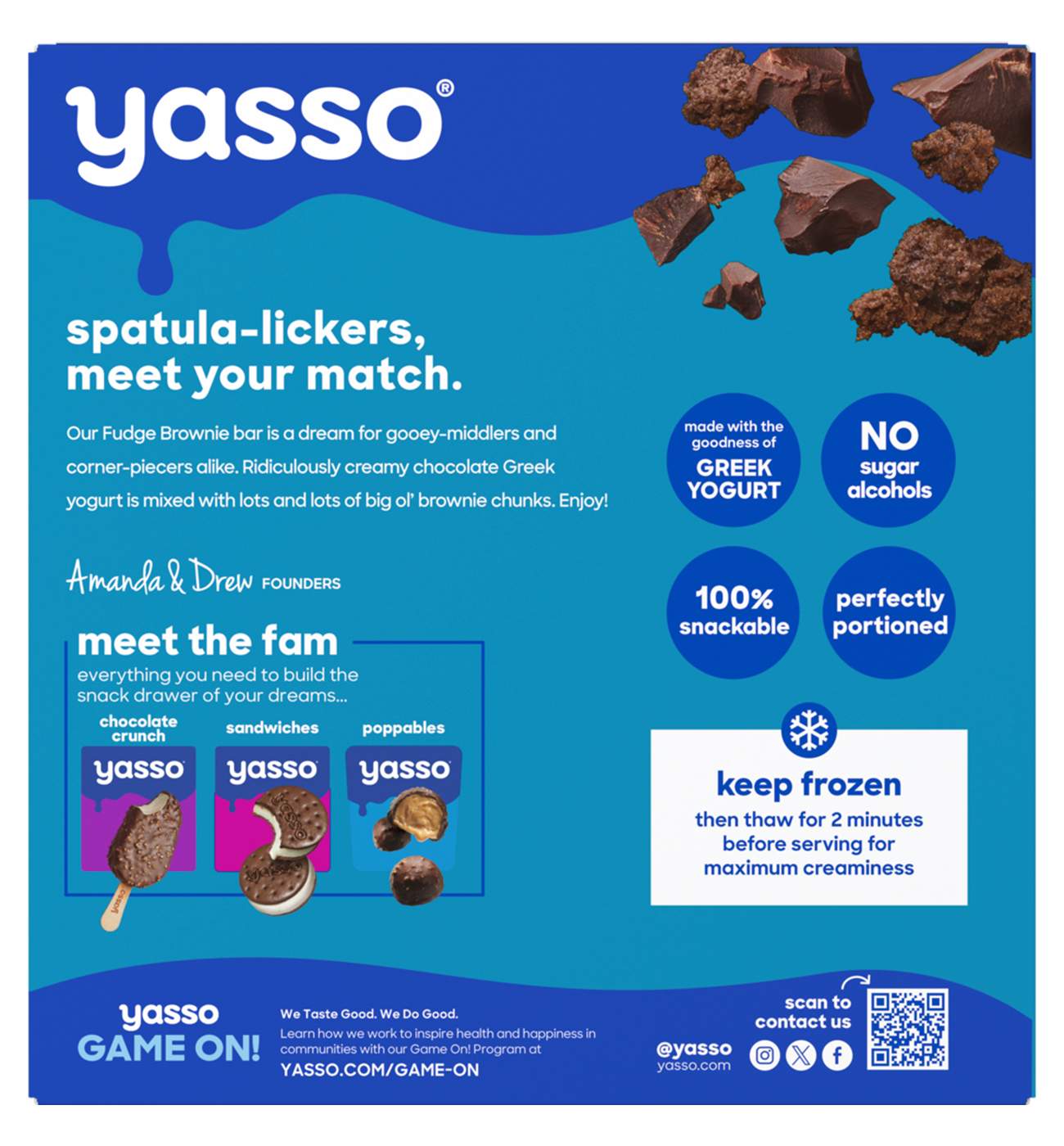 Yasso Fudge Brownie Frozen Greek Yogurt Bars; image 3 of 5