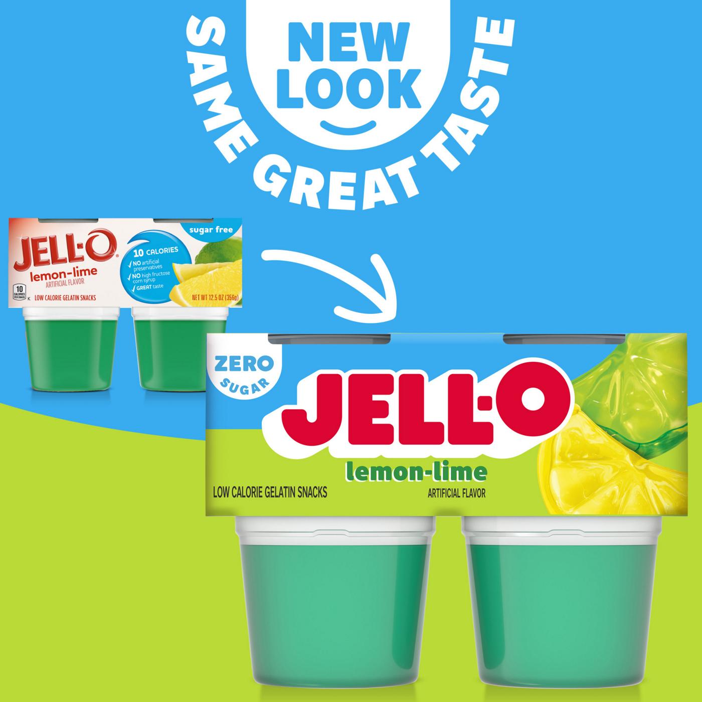 Jell-O Zero Sugar Lemon-Lime Gelatin Snacks; image 9 of 9