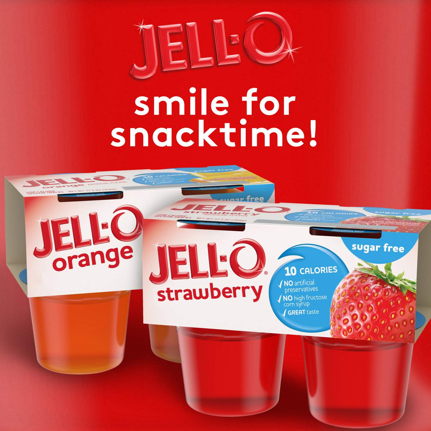 Jell-O Zero Sugar Strawberry Gelatin Snacks; image 6 of 11
