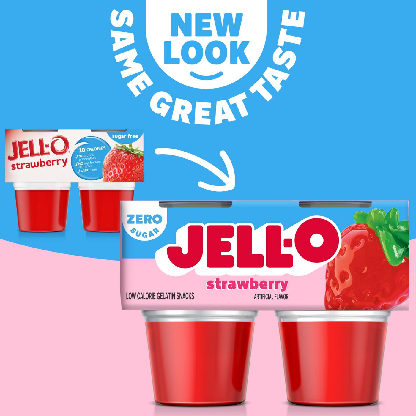 Jell-O Zero Sugar Strawberry Gelatin Snacks; image 9 of 11