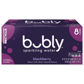 Bubly Blackberry Sparkling Water 8 pk Cans