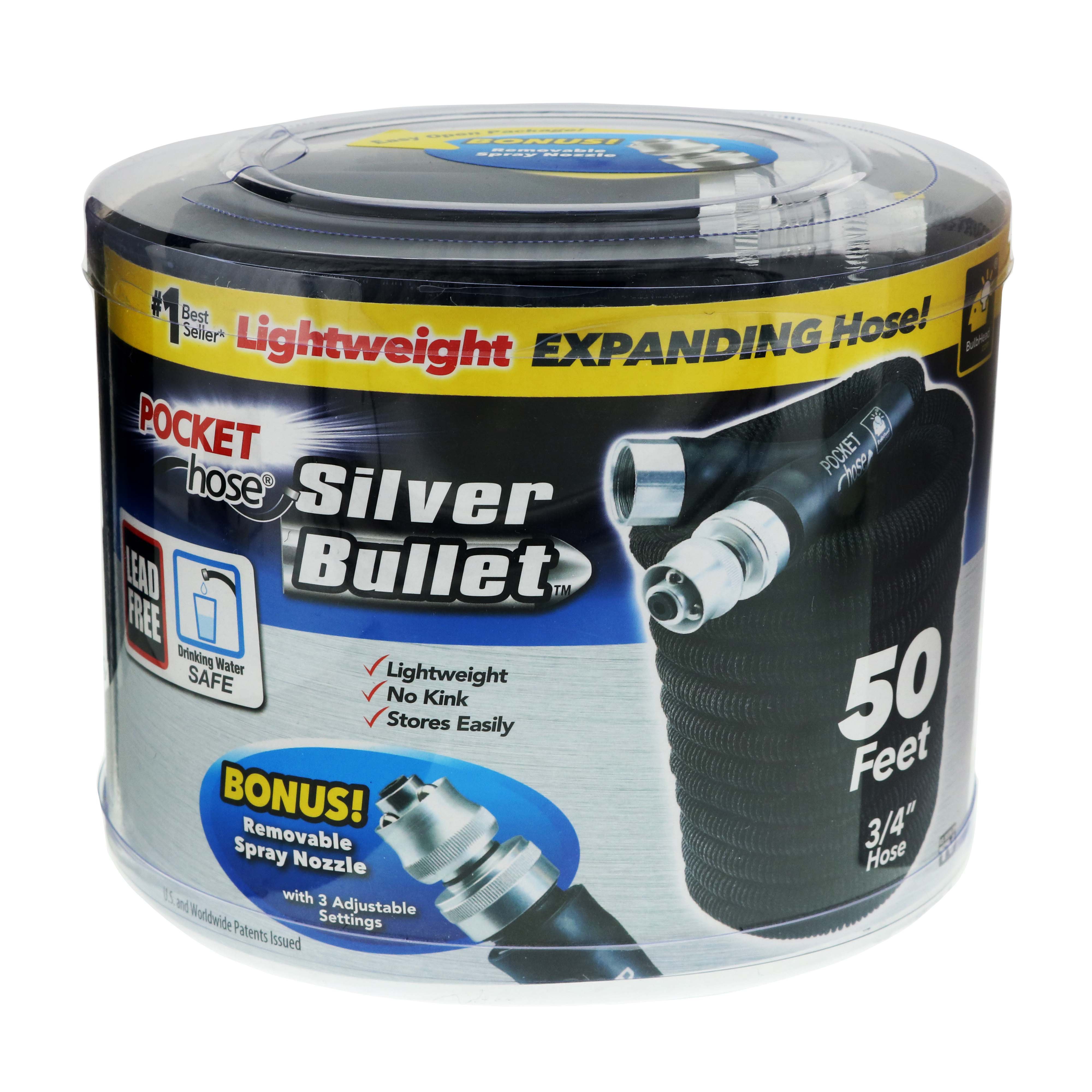 As Seen On TV Pocket Hose Silver Bullet 50 Feet Shop Hoses & Watering