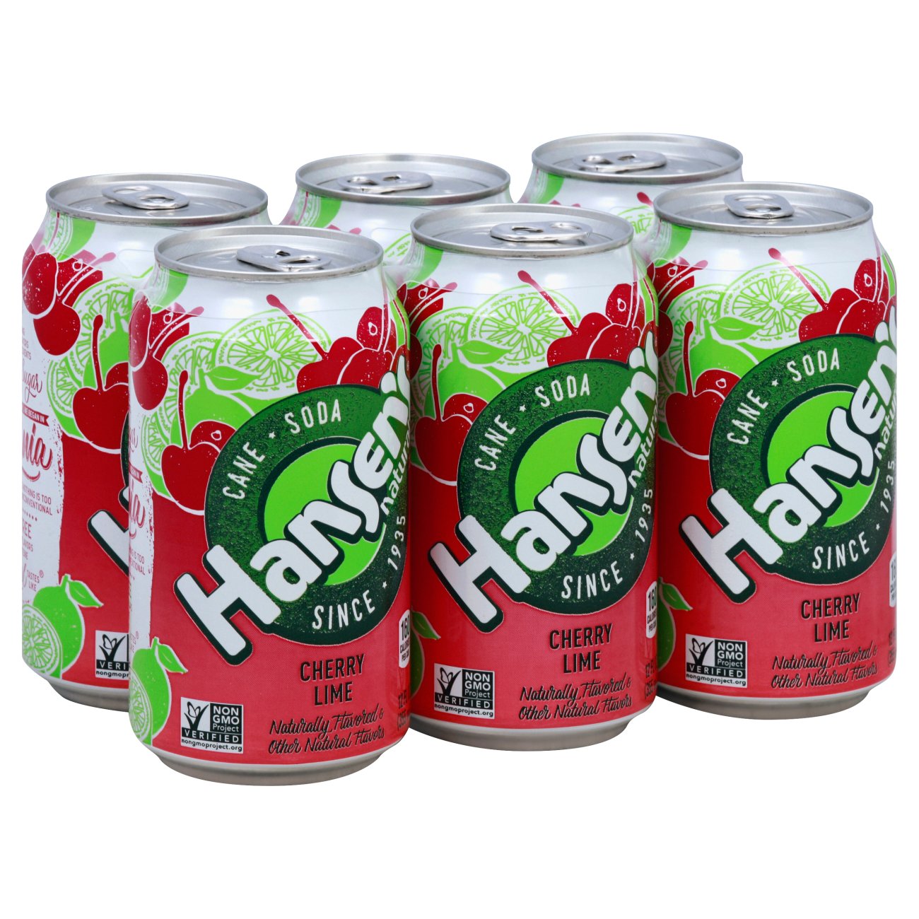 Hansen's Natural Cherry Lime Cane Soda 12 oz Cans - Shop Soda at H-E-B