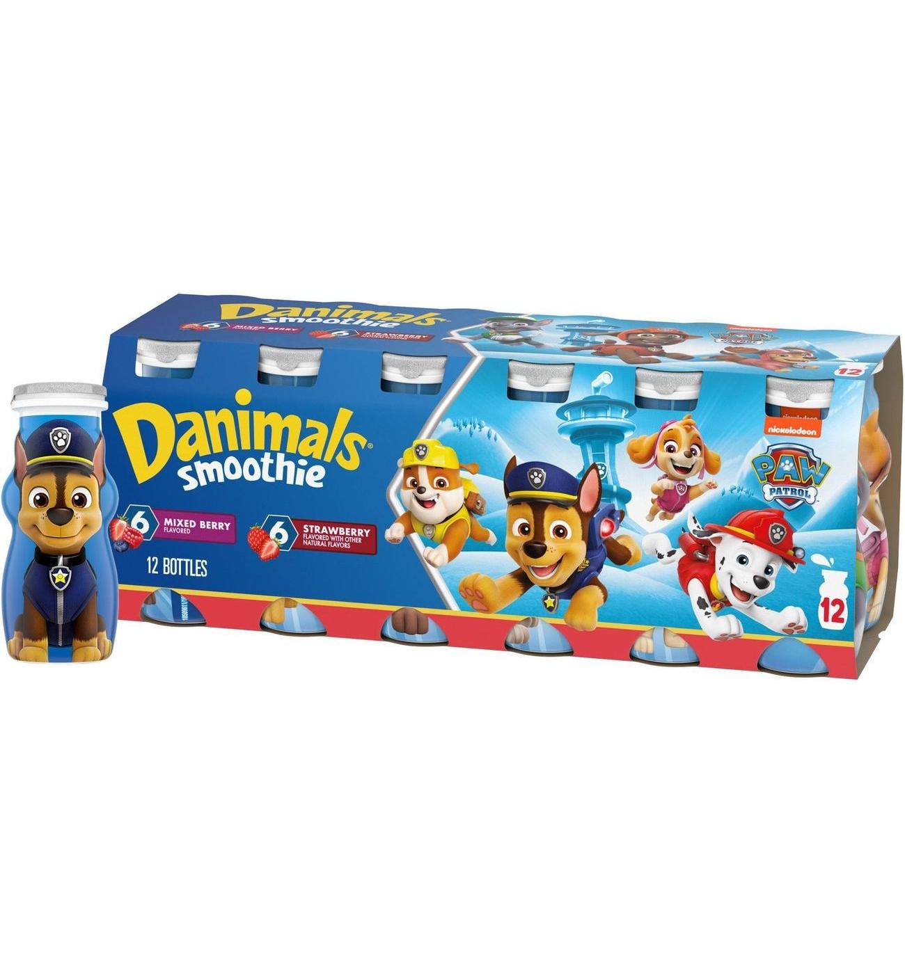 Danimals Smoothie Strawberry Explosion And Mixed Berry Dairy Drink Multi-Pack; image 1 of 8