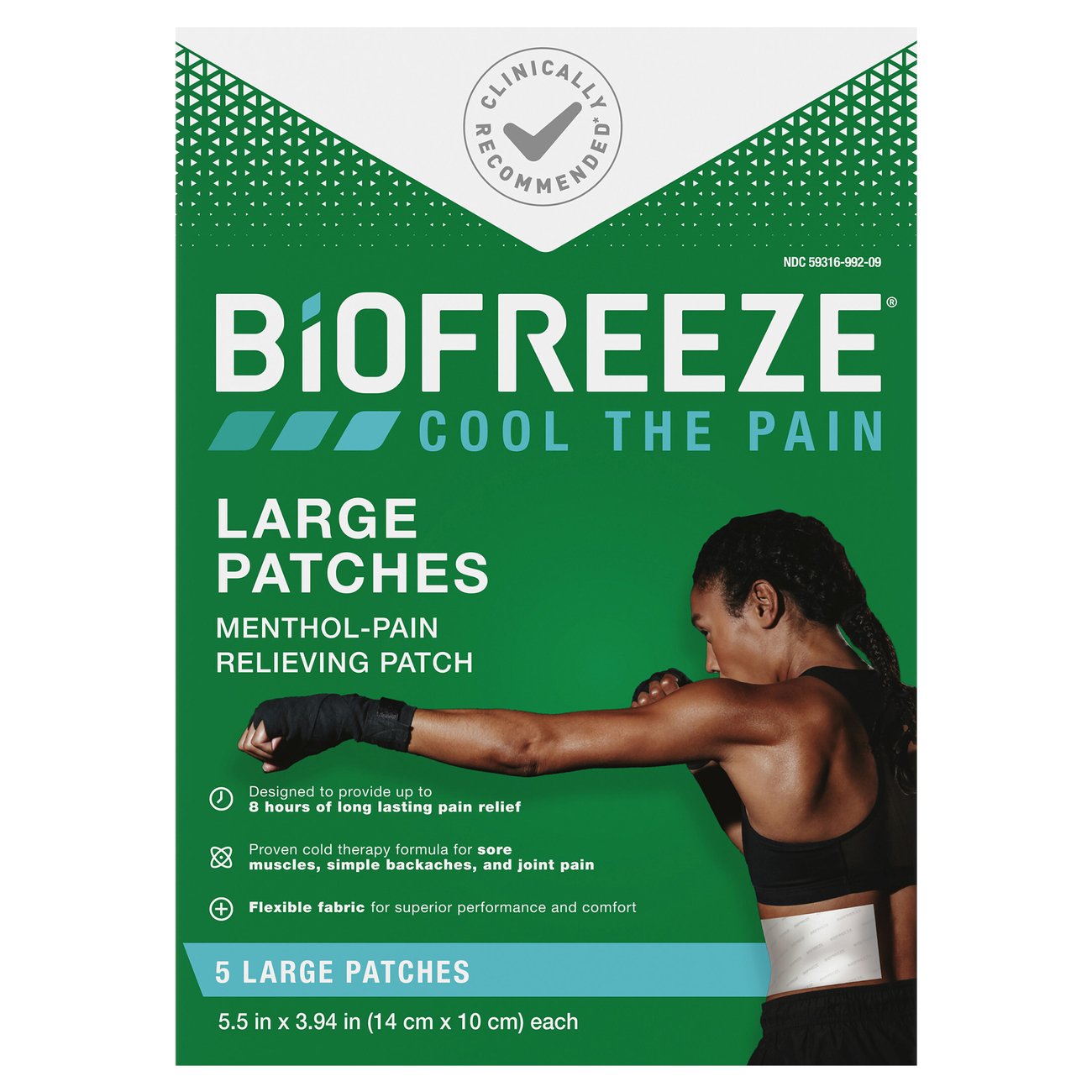 Biofreeze Menthol Pain Relief Patches Large Shop Muscle & joint