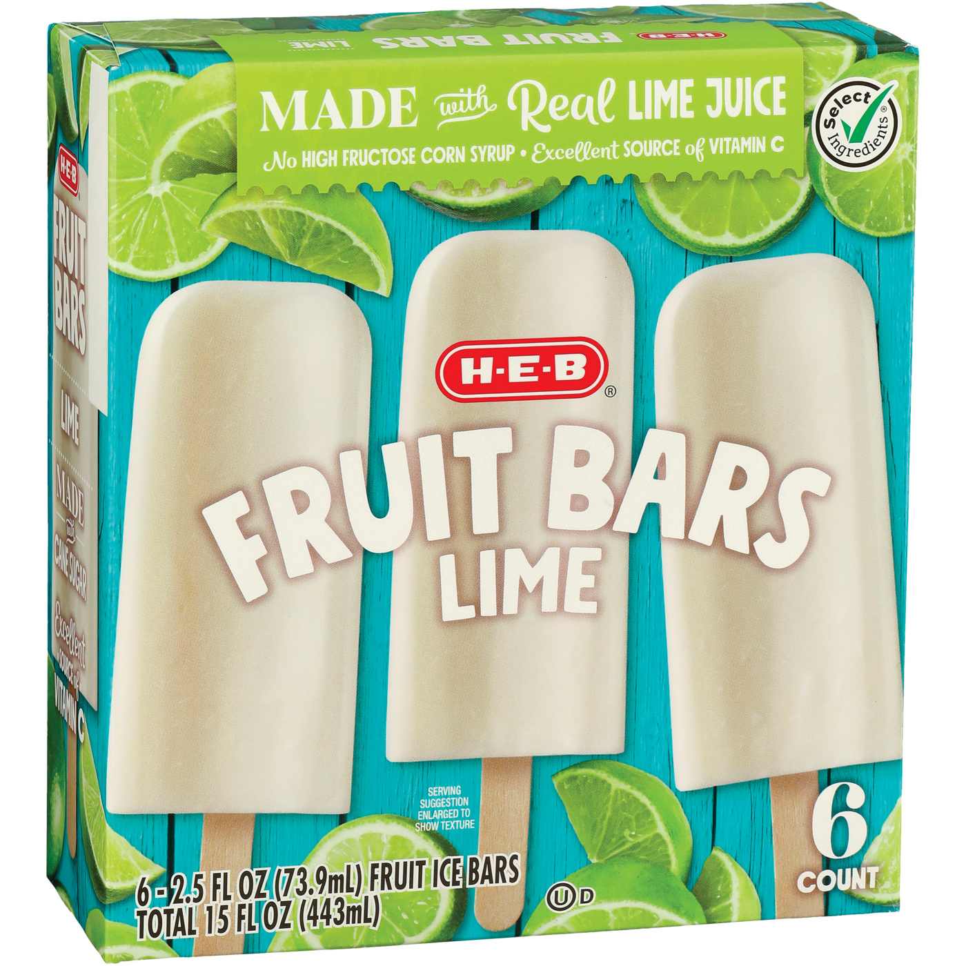 H-E-B Frozen Fruit Bars - Lime; image 2 of 2