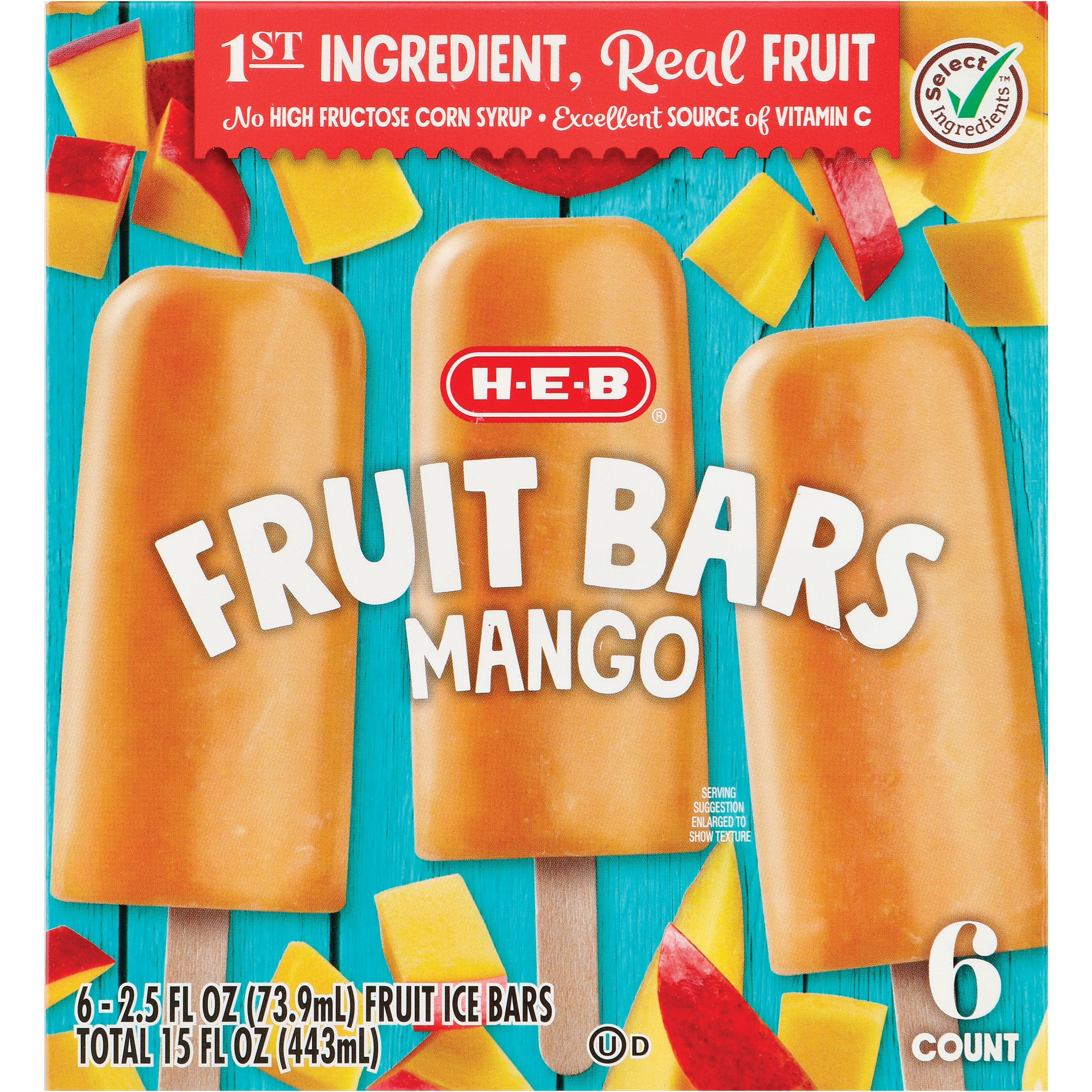 H E B Select Ingredients Mango Fruit Bars Shop Bars Pops At H E B