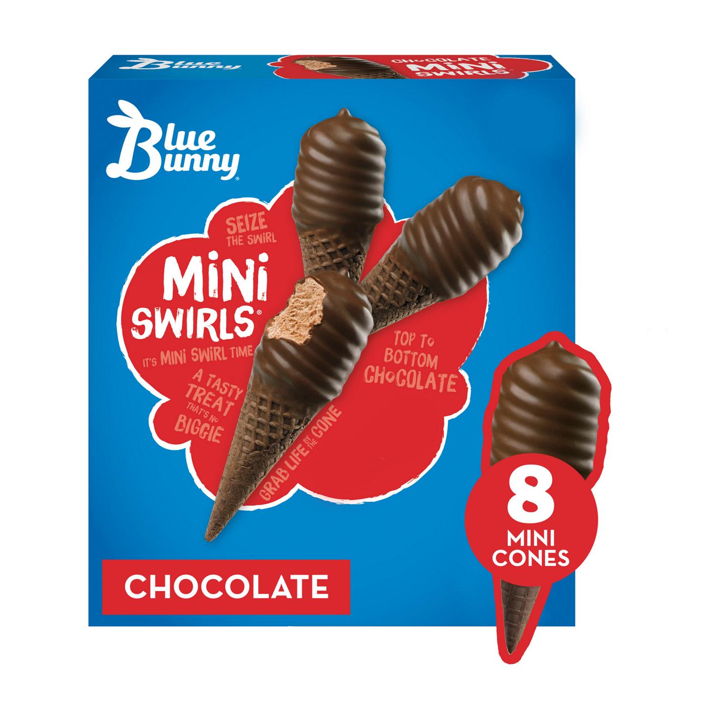 Blue Bunny Mini Swirls Chocolate Ice Cream Cones; image 1 of 2