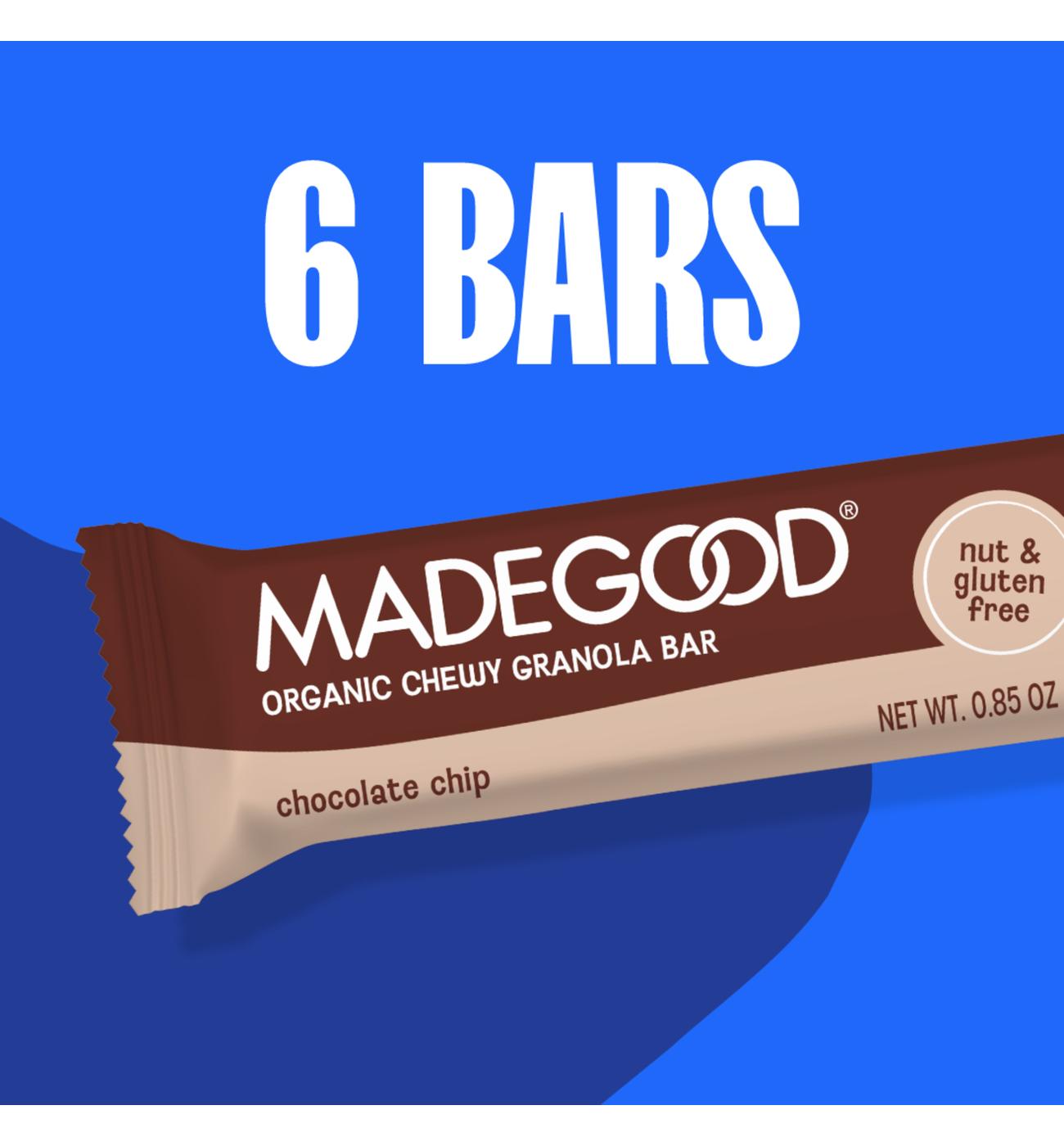 MadeGood Organic Chewy Granola Bars - Chocolate Chip; image 9 of 9