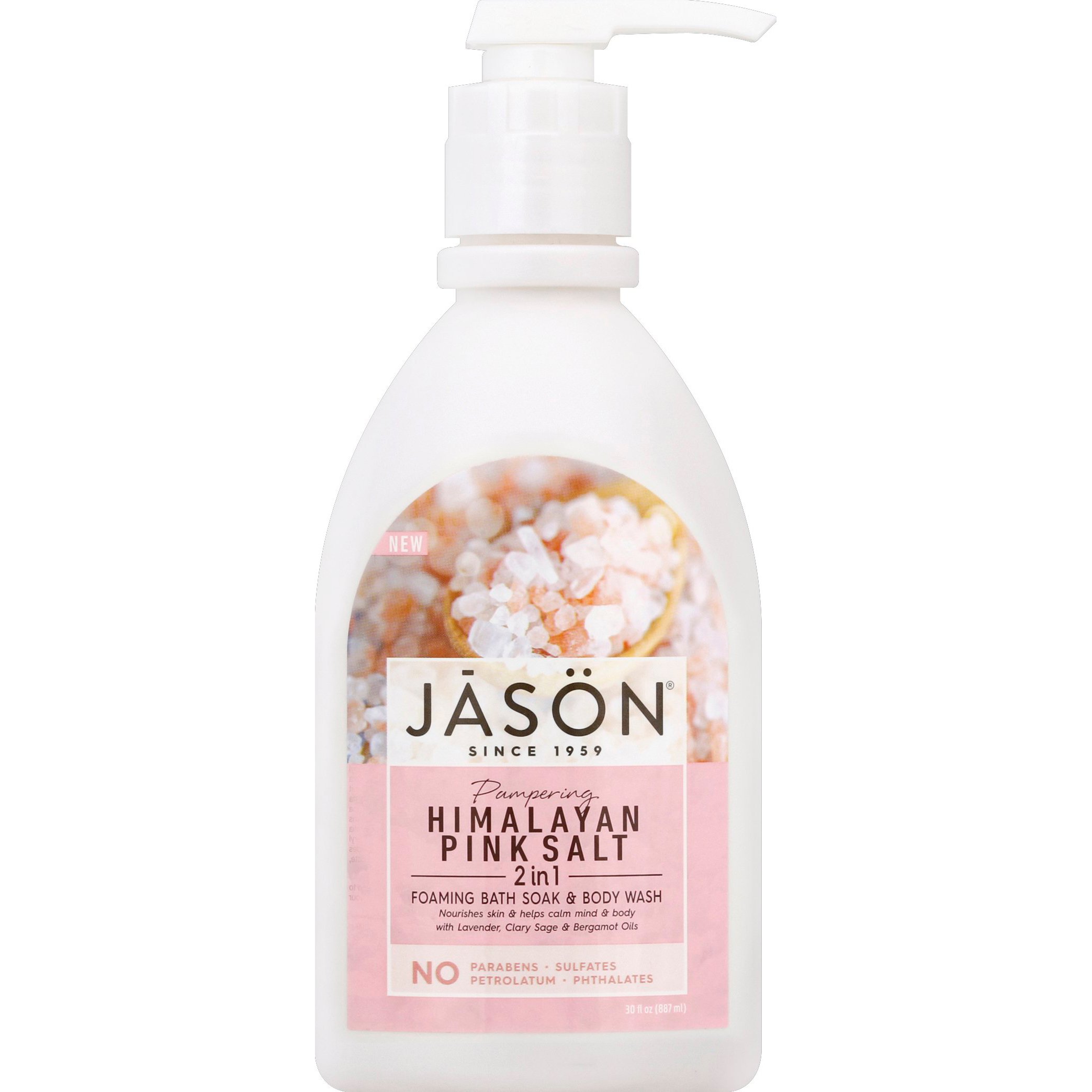 Jason Pampering Himalayan Pink Salt 2 in 1 Foaming Bath Soak & Body