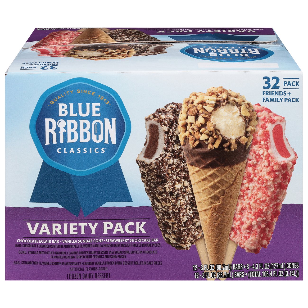 Blue Ribbon Ice Cream Cones and Bars Variety Pack Shop Bars & pops at