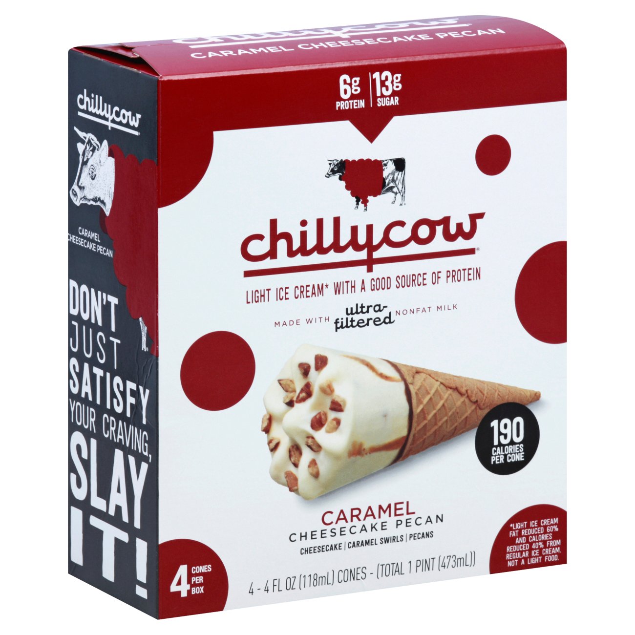 Chilly Cow Caramel Cheesecake Pecan Light Ice Cream Cones Shop Cones