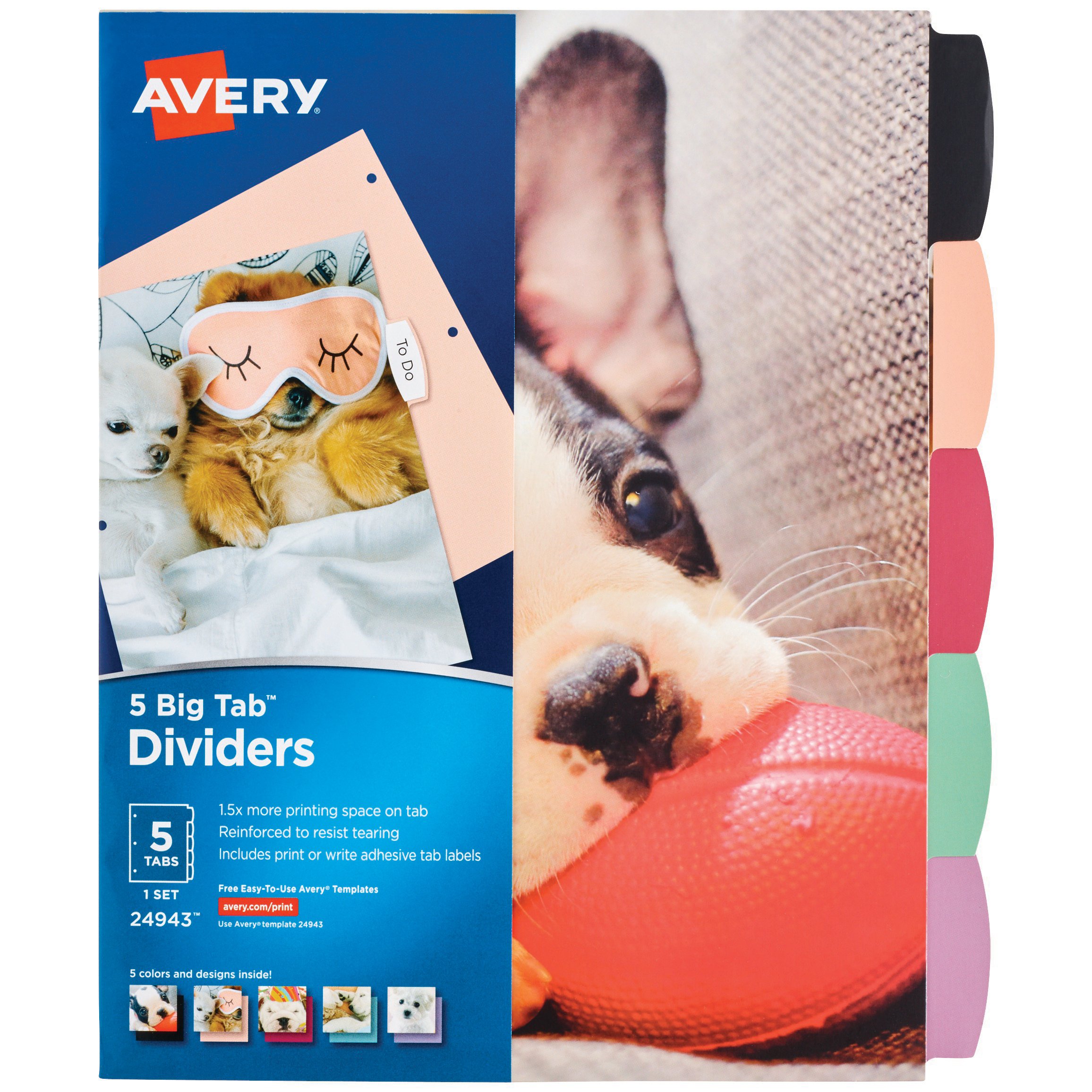 Avery Puppies Reversible Dividers Shop School & Office Supplies at HEB