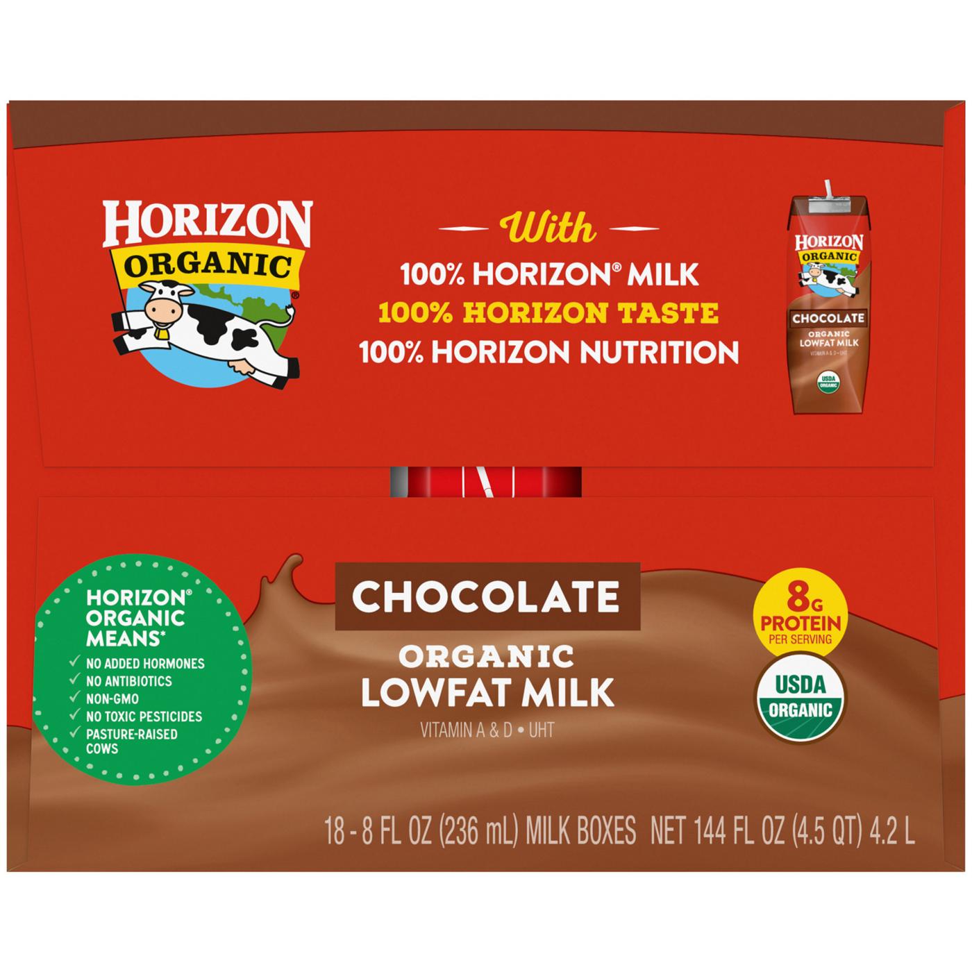 Horizon Organic 1% Lowfat Uht Chocolate Milk 8 oz Cartons; image 5 of 8